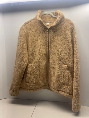 Old Navy Teddy Sherpa Jacket in Camel Brown